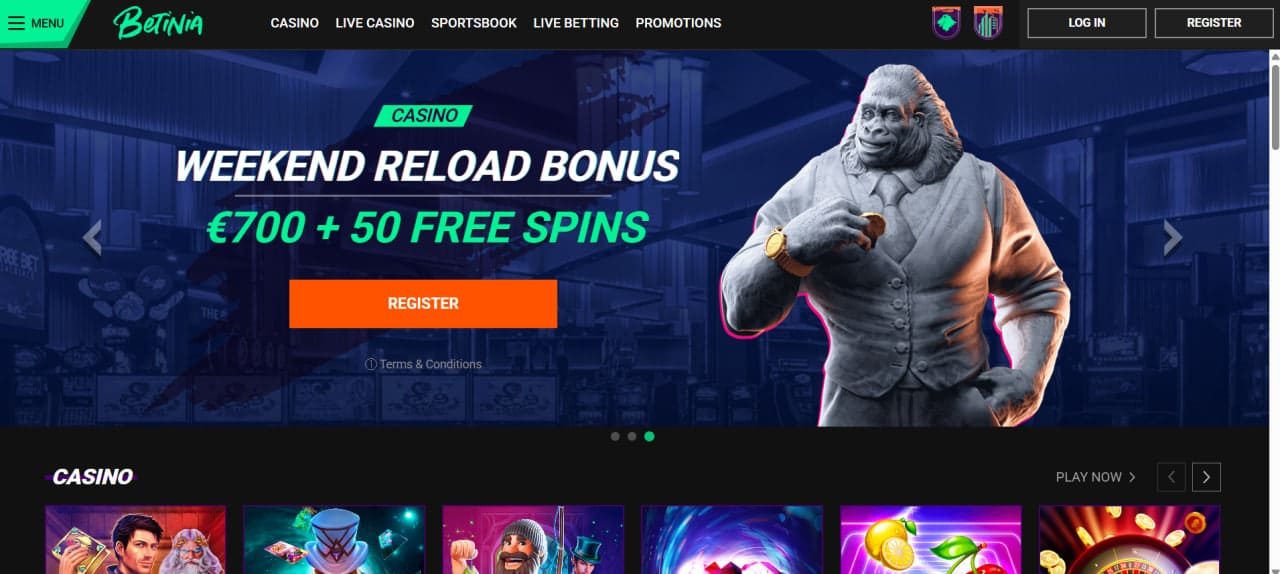 Betinia Casino : Bonuses, Interac Payouts, Withdrawal Limits for Canada